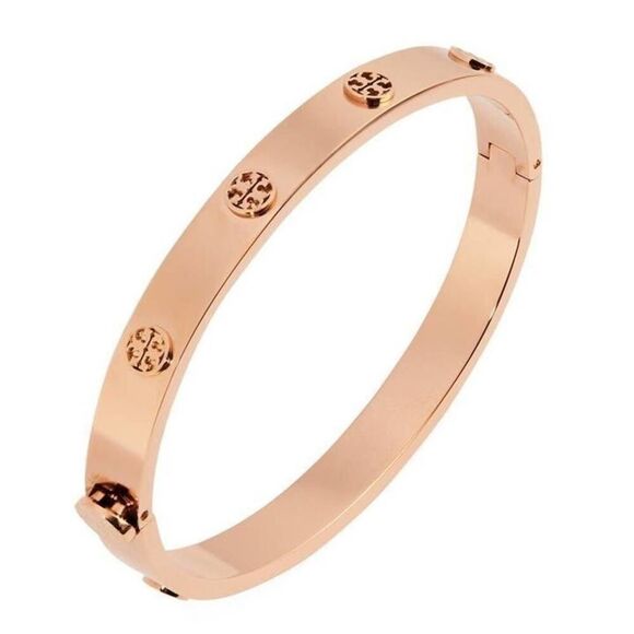 NWT Tory Burch Rose Gold Miller Bangle Bracelet - Picture 3 of 6